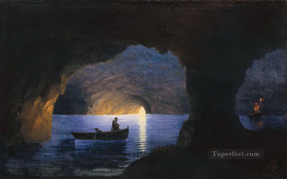 Azure Grotto Naples Romantic Ivan Aivazovsky Russian Oil Paintings